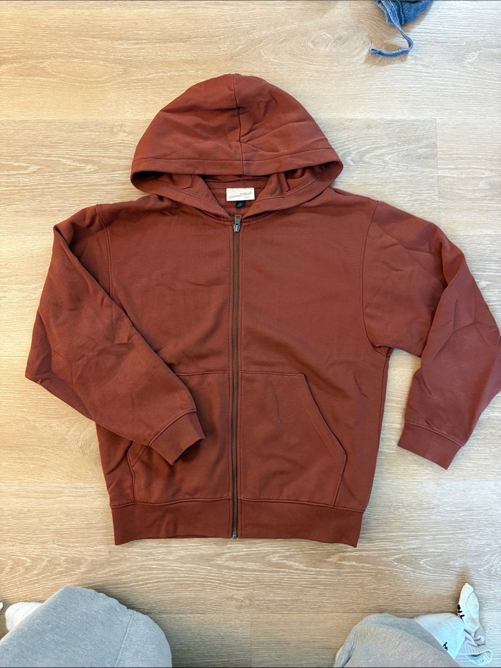 Women’s Zip-Up Hoodie Jacket in Rust